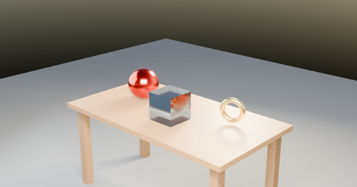 Grok 4.7 xhigh → a table in Blender